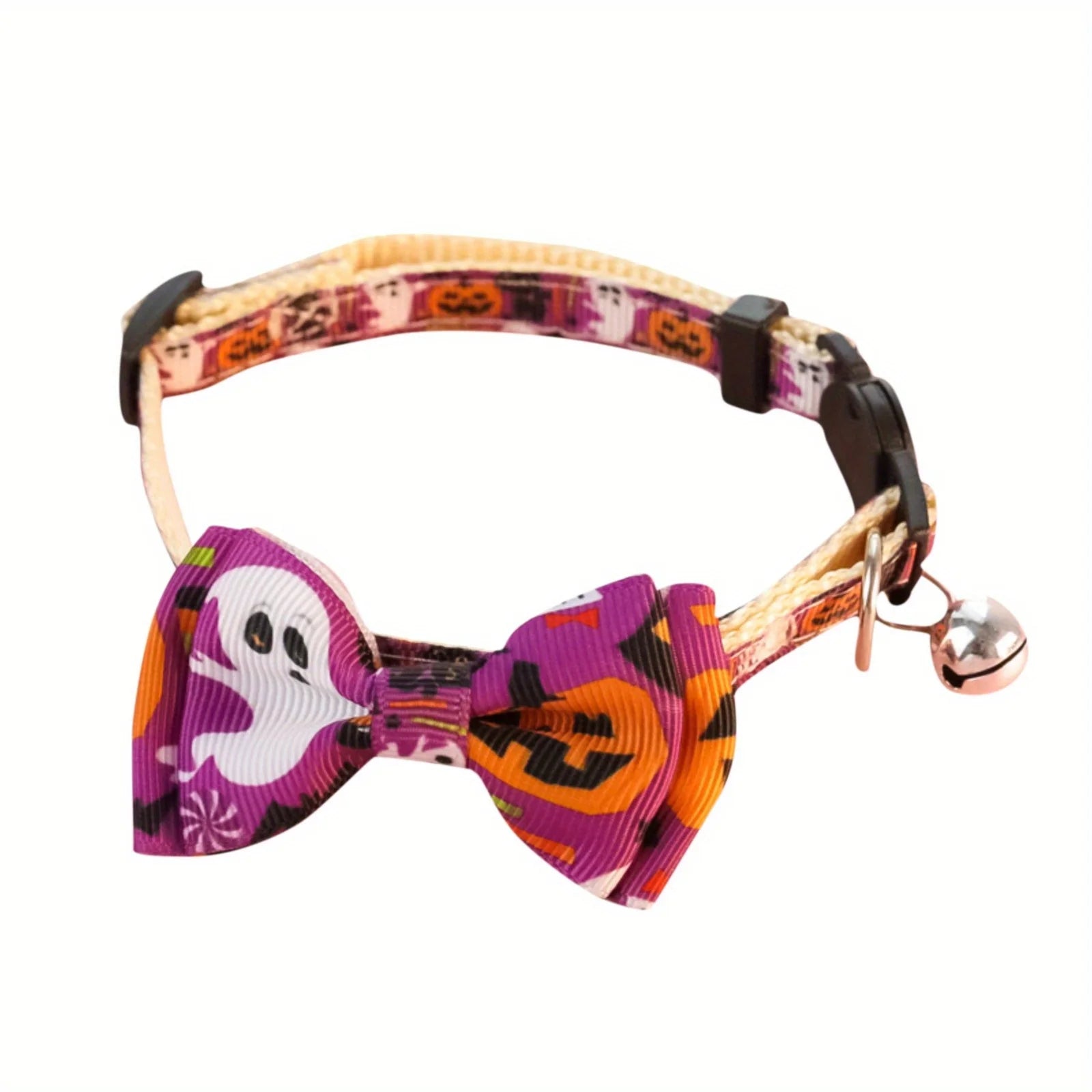 Halloween Pet Collar For Cats And Dogs Safety Buckle Necklace Accessories Pumpkins Hat