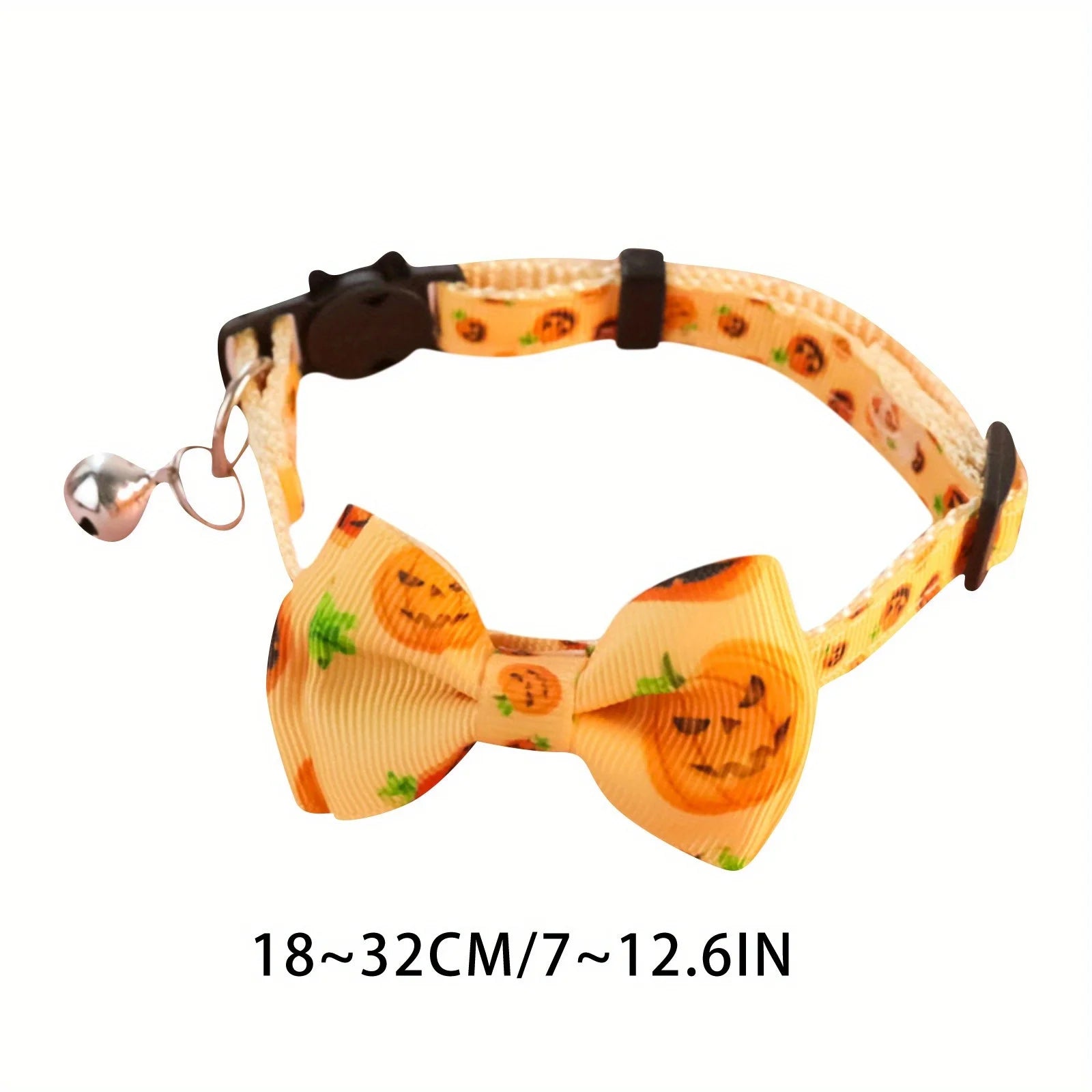 Halloween Pet Collar For Cats And Dogs Safety Buckle Necklace Accessories Pumpkins Hat