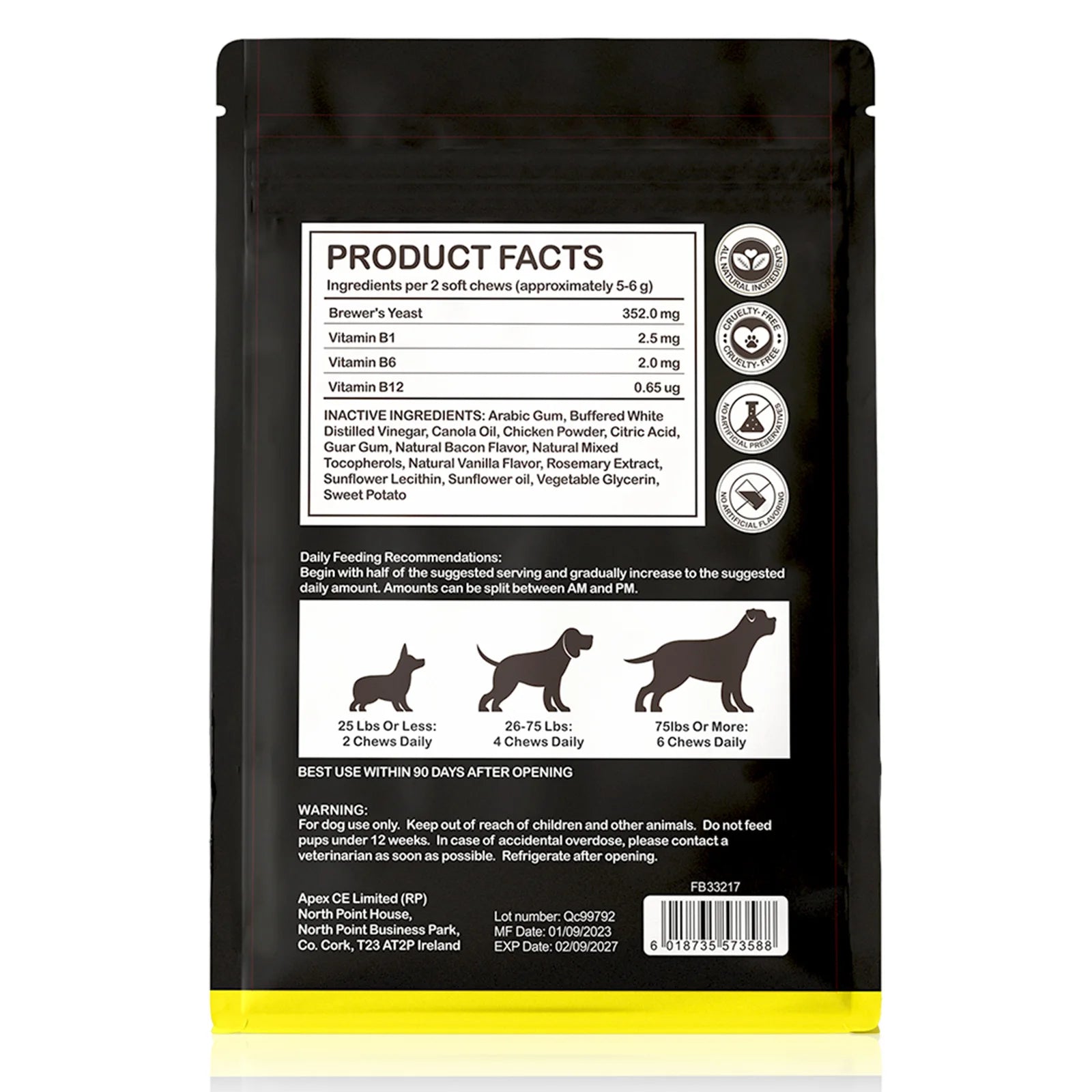 Flea and Tick Prevention for Dogs 60 Chewables Natural Flea and Tick Supplement Fast Acting Long-Lasting for All Breeds and Ages