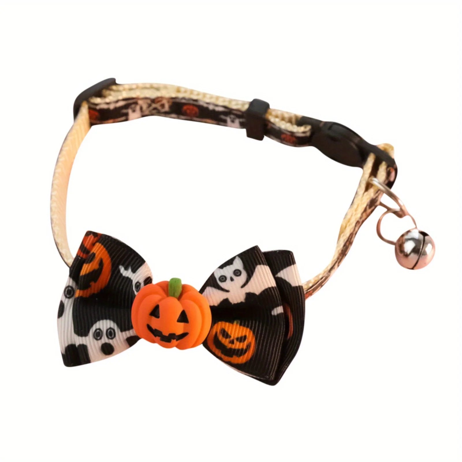 Halloween Pet Collar For Cats And Dogs Safety Buckle Necklace Accessories Pumpkins Hat