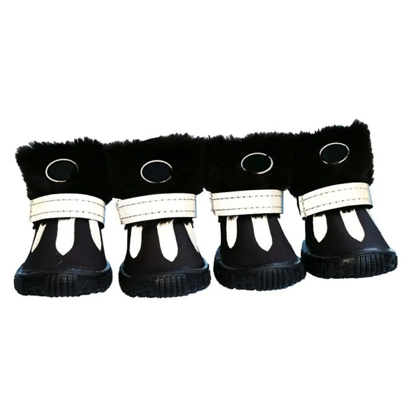 Shoes For Dogs Winter Pet Dog Shoes For Small Dogs Warm Snow Boots Waterproof Fur Non Slip Chihuahua Shoes Reflective Dog Boots