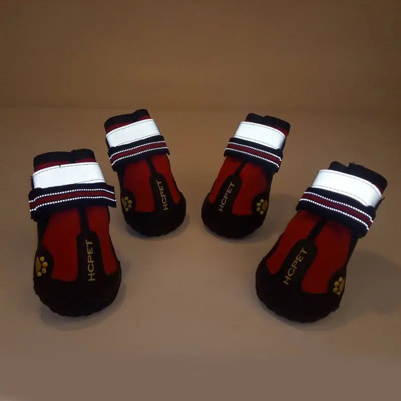 4pcs Reflective Shoes For Large Dogs Boots Waterproof Socks Non-Slip Medium Dog Covers For Labrador Alaska Golden Retriever