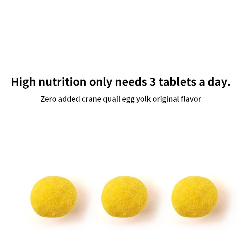 Pet Freeze-Dried Quail Egg yolk, Cat and Dog Hair Supplement, lecithin, lysine, Whole