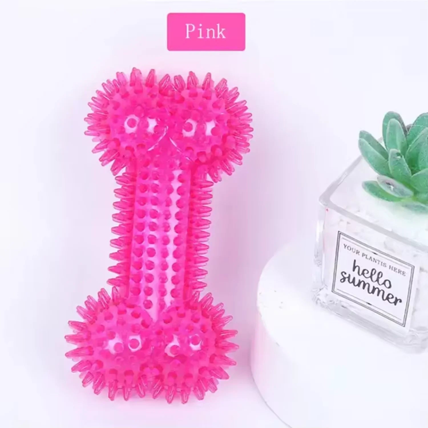 Amaz  Seller TPR Squeaky Spike Bone Dog Toy for Pet