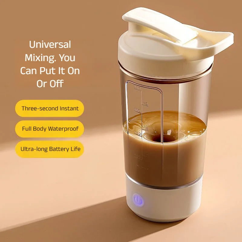 Portable Electric Fitness Protein Shake Coffee Cup Fully Charged Leisure Stirring Mug Home Goods