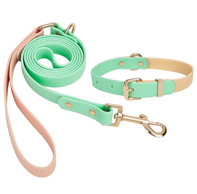 Multifunctional Waterproof  Strap Hands Free Accessories Pvc Cats   Dog Collar and Lead Set Rabbit accessories pet Dog leash