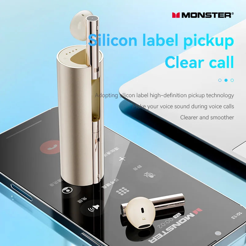 Monster GT11 TWS Wireless Headphones Bluetooth Earphones With Mic In-Ear Waterproof Earbuds Noiseless Call High Quality Headset