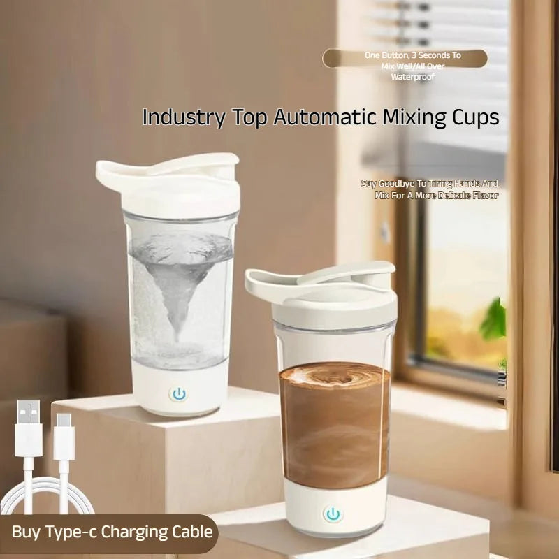 Portable Electric Fitness Protein Shake Coffee Cup Fully Charged Leisure Stirring Mug Home Goods