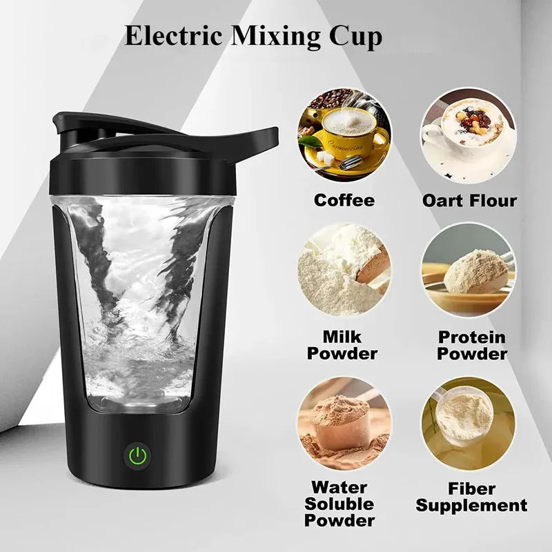 2026New 450ml Blenders Cup Electric Mixing Cup Portable Protein Powder Shaker Bottle Mixer For Travel Home Office Kitchen Tools