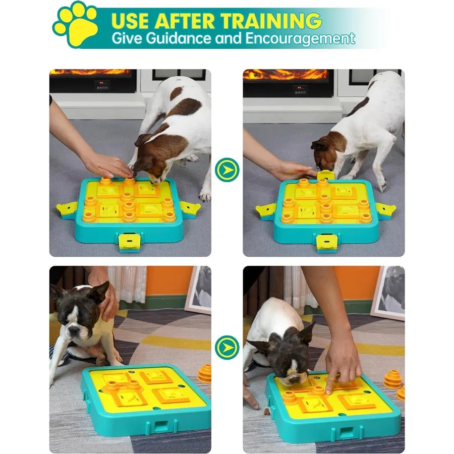 Dog Puzzle Toy Mental Stimulation - Dogs Food Puzzles Toys Dog Treat Puzzle Feeder Blue-Advanced