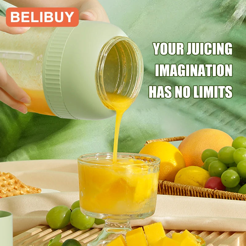 500/1300ML Electric Juicer Cup 6 Blades Blender Milkshake Machine USB Portable Fruit Milk Mixing Tool Mini Fresh Juice Blender