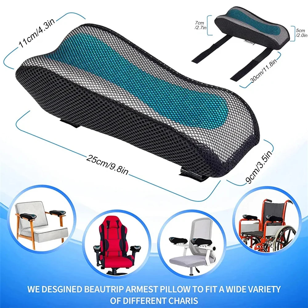 1pcs  Office Chair Armrest Pad Elbow Pillow Comfortable Support Cushion Memory Foam Inner Core Sofa Cushion For Home Office Game