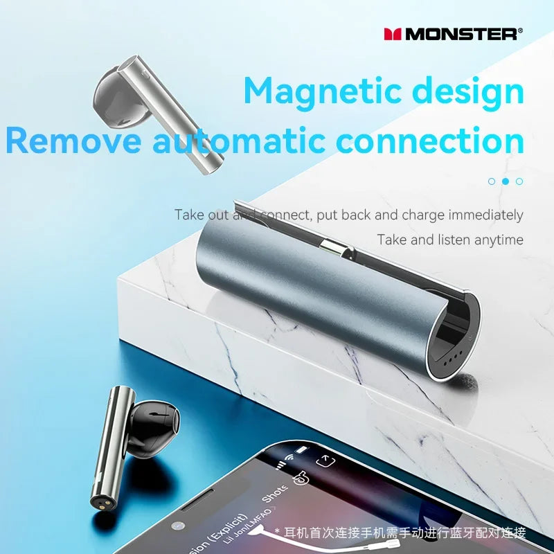 Monster GT11 TWS Wireless Headphones Bluetooth Earphones With Mic In-Ear Waterproof Earbuds Noiseless Call High Quality Headset