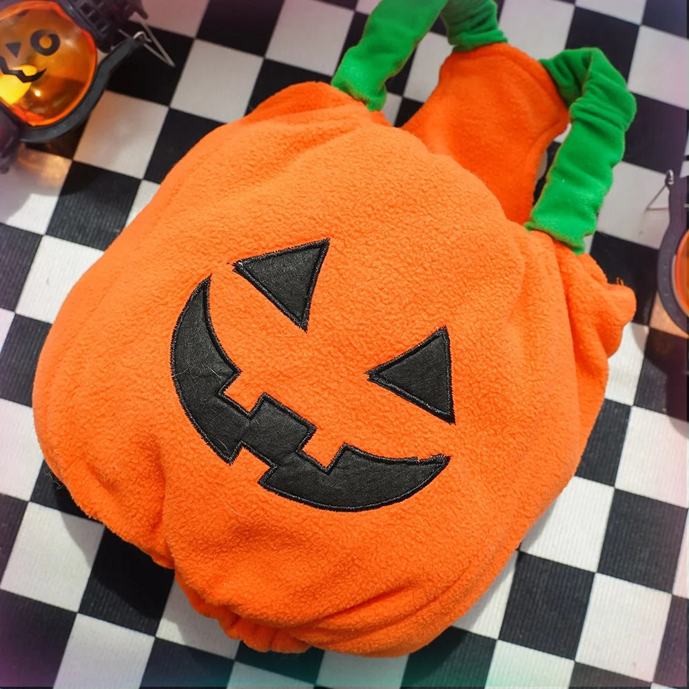 Dog devil pumpkin vest hat costume magic Pumpkin hat Halloween transformation outfits Funny Teddy Dog pet Clothes Christmas
