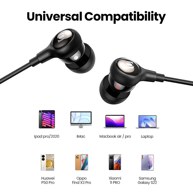 UGREEN USB Type C Earbuds Wired Earphones Microphone Headphones HiFi Stereo For iPhone 15 Pro Max Macbook Samsung Galaxy S21