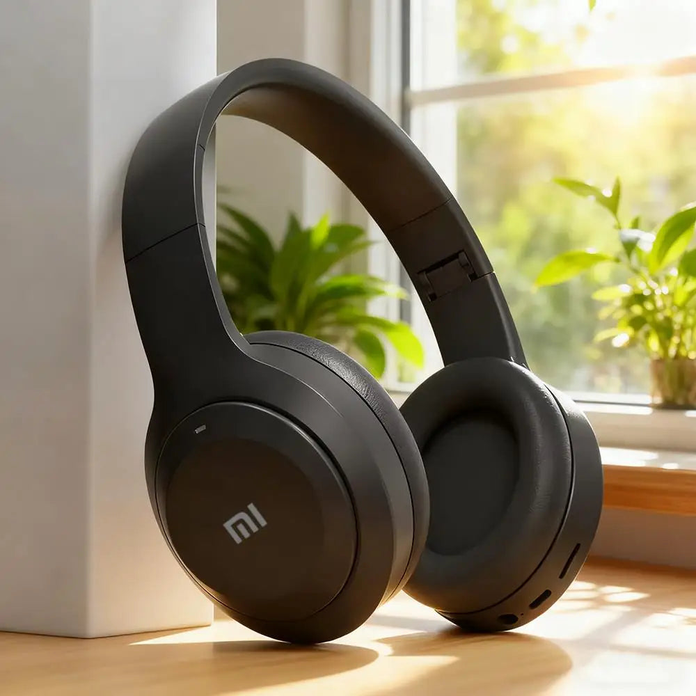 Xiaomi Wireless Bluetooth Headphones Lightweight for Sport HiFi Stereo Foldable Over Ear Headset Suitable for Samsung iPhone PC