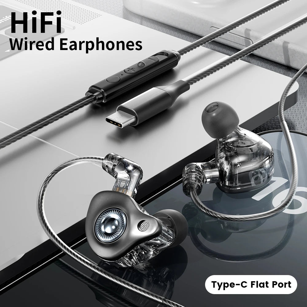 Toocki TE26 Dynamic Wired Earphones HiFi Stereo Bass Noise Cancelling Earbuds Sport Headphones Detachable Cable Gaming Headset