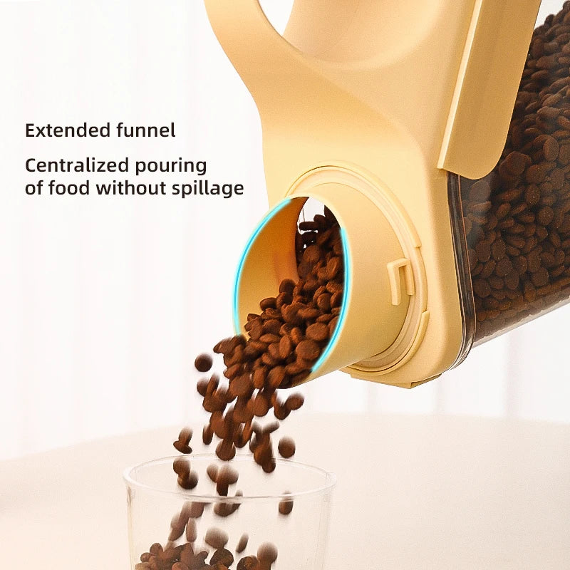 HOOPET Cat Food Storage Bucket Dog Food Sealed Moisture Resistant Grain Storage Cat Feed Canister Storage Box Storage Volume