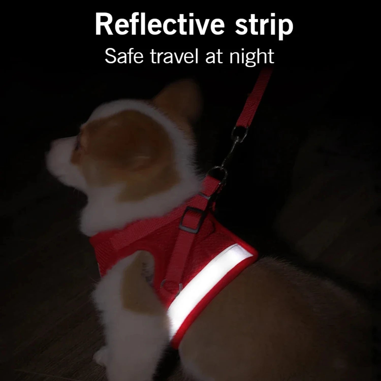 Pet Dog Cat Harness with Adjustable Leash Reflective Safety Mesh Chest Strap Collar  Small Medium Dogs Vest Set XS/S/M/L/XL