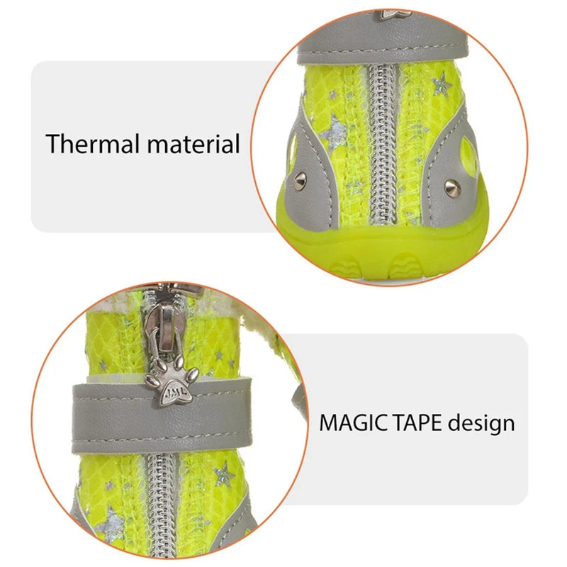 Dog Shoes for Small Medium Dogs Puppy Dog Boots Paw Protector for Winter Snow Day Cold Weather Ourdoor Hiking with AntiSlip Sole