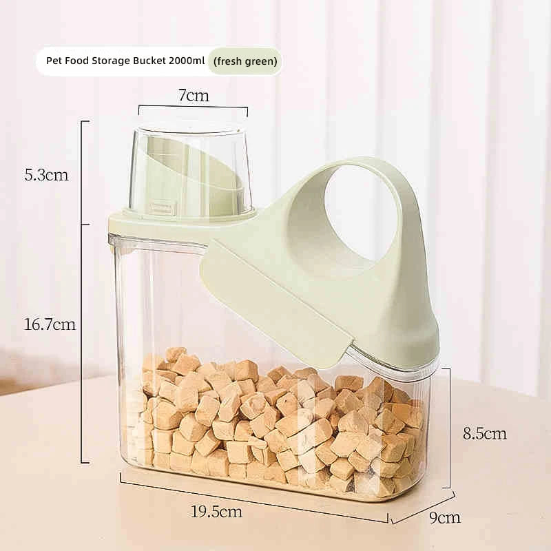 HOOPET Cat Food Storage Bucket Dog Food Sealed Moisture Resistant Grain Storage Cat Feed Canister Storage Box Storage Volume