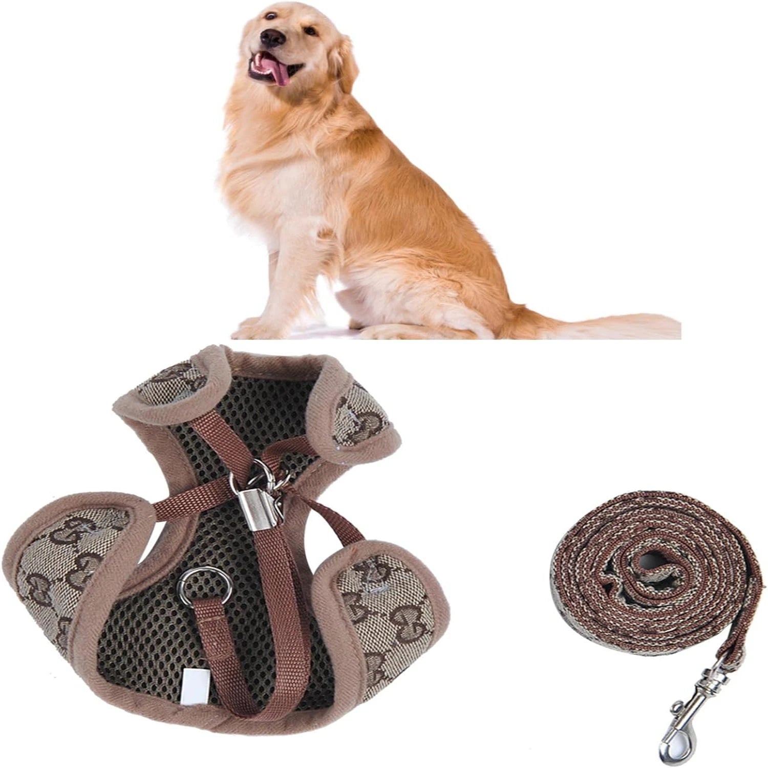 Breathable, Lightweight, and Durable Large Dog Chest Harness Leash - Adjustable, Reliable, and Comfortable - Heavy Duty and Secu