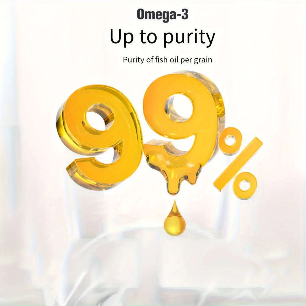 60 Capsules Amazing Omega  3 Fish Oil for Dogs and Cats - Omega 3 for Dogs and Cats Shedding and Skin Health For Dog Dry Skin