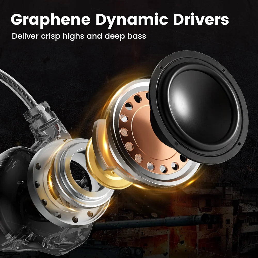 Toocki TE26 Dynamic Wired Earphones HiFi Stereo Bass Noise Cancelling Earbuds Sport Headphones Detachable Cable Gaming Headset