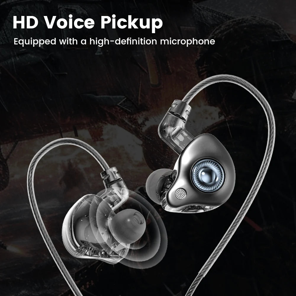 Toocki TE26 Dynamic Wired Earphones HiFi Stereo Bass Noise Cancelling Earbuds Sport Headphones Detachable Cable Gaming Headset