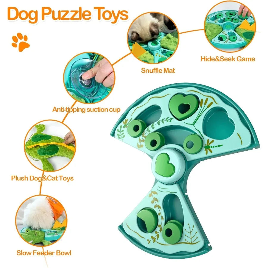 Migipaws Dog Puzzle ToySnuffle Mat for Dog Cat Enrichment Toys Pets Slow Feeders for Mental Training Plush Puzzle and Recording