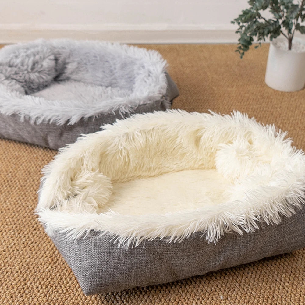 Cat Bed Small Dog Bed Self Warming Winter Warm Pet Nest Cushion Plush Bed Dual-Use Bed Cat Dog Mat Blanket Warmer Sleeping Pad