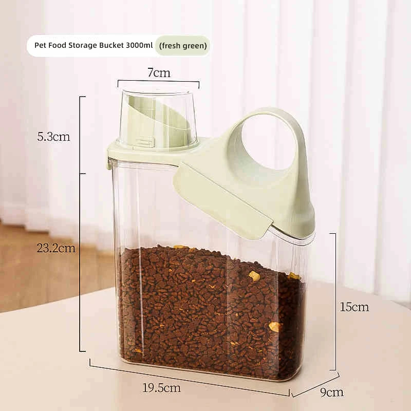 HOOPET Cat Food Storage Bucket Dog Food Sealed Moisture Resistant Grain Storage Cat Feed Canister Storage Box Storage Volume