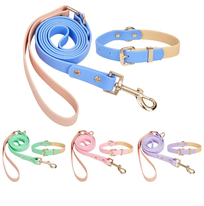 Multifunctional Waterproof  Strap Hands Free Accessories Pvc Cats   Dog Collar and Lead Set Rabbit accessories pet Dog leash