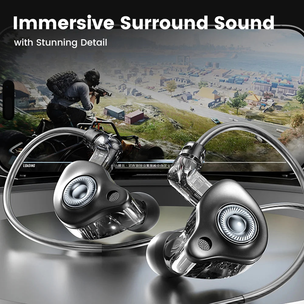 Toocki TE26 Dynamic Wired Earphones HiFi Stereo Bass Noise Cancelling Earbuds Sport Headphones Detachable Cable Gaming Headset