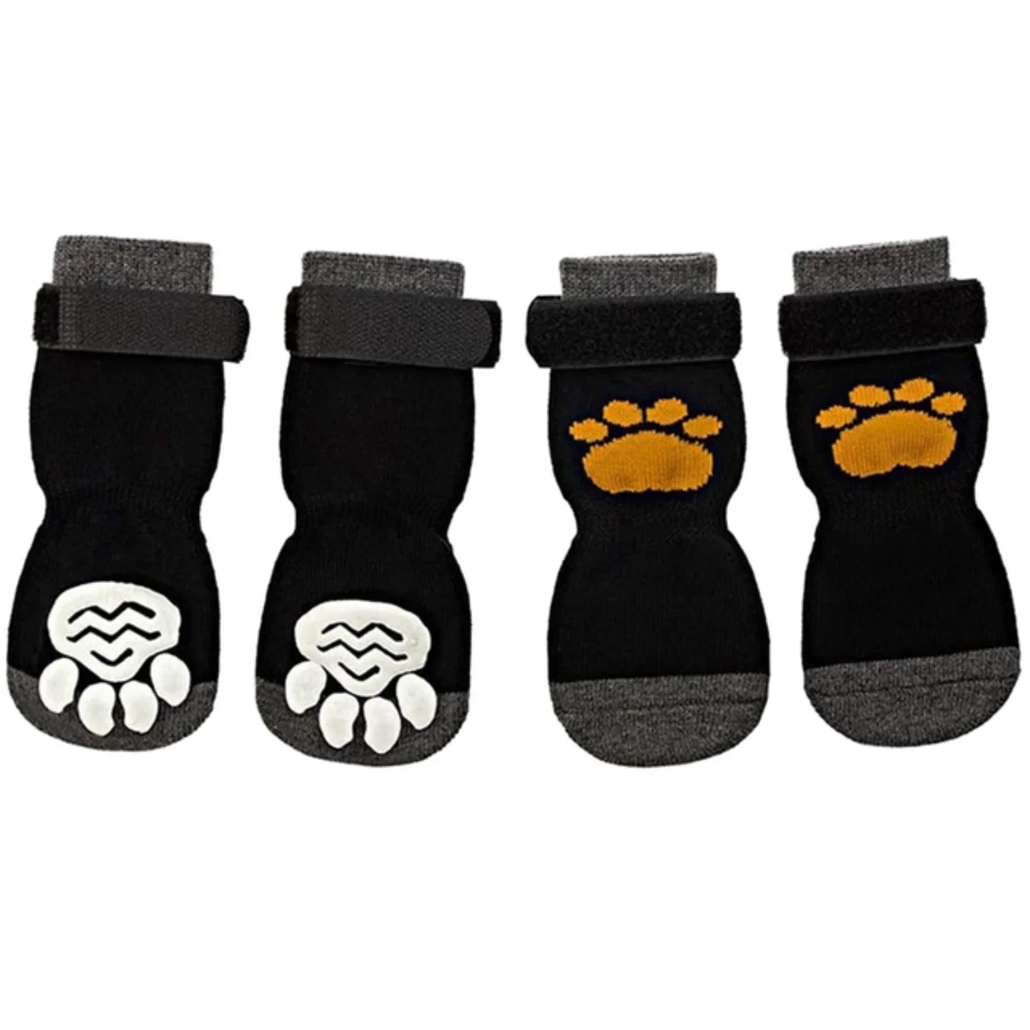 4Pcs Winter Warm Dog Socks Adjustable Anti Slip Skid Pet Shoes Socks Soft Breathable Paw Protector  Small Puppy Cat Dogs