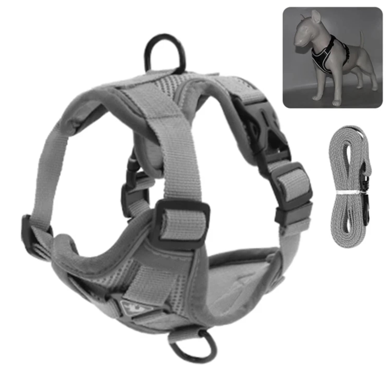 Dog Cat Harness Escape Proof Breathable Leash  Walking Outdoor Easy Control Pet Dog Cat Leash Reflective Harness