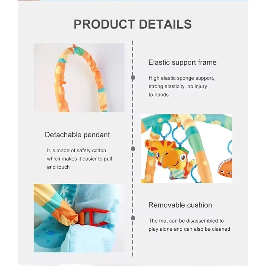 Puppy Play Gym - Dog Play Mat and Cat Play Mat - Pet Activity Center with Squeaky Toys - Interactive Sensory Mat for Pets Suita