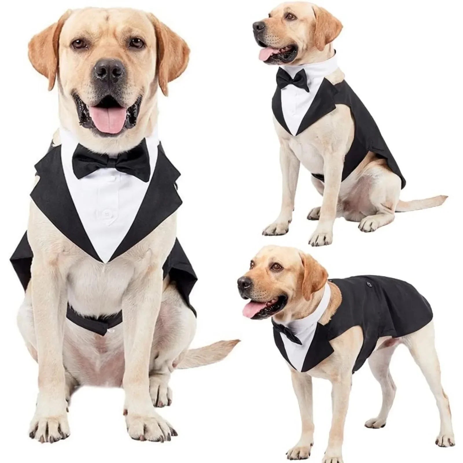 Dog costume large dog tuxedo with detachable,dog wedding costume suitable for large and medium dogs,golden retrievers, labradors