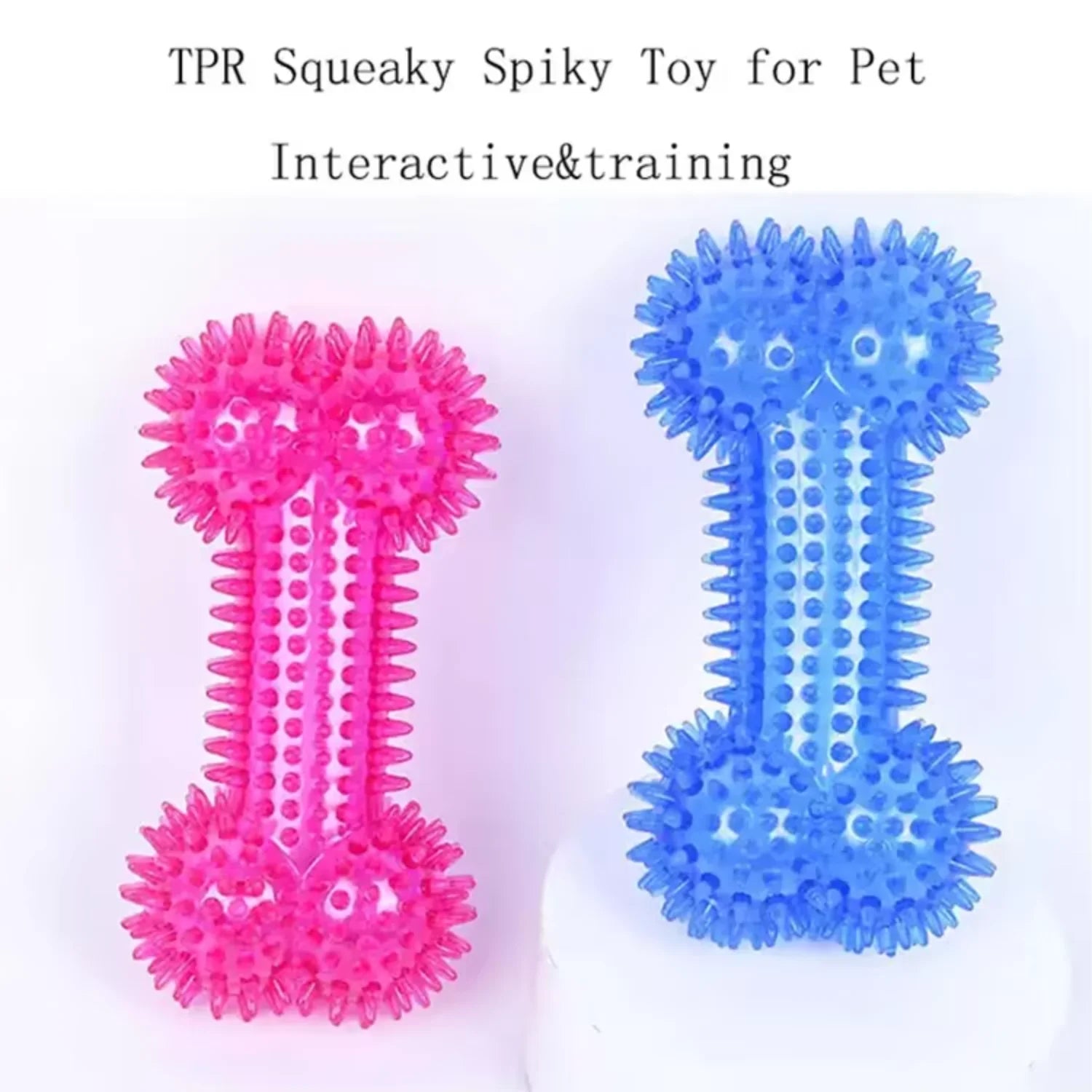 Amaz  Seller TPR Squeaky Spike Bone Dog Toy for Pet