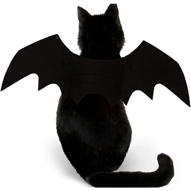 Pet Cat Bat Wings for Halloween Party Decoration, Puppy Collar Leads Cosplay Bat Costume,Cute Puppy Cat Dress Up Accessories