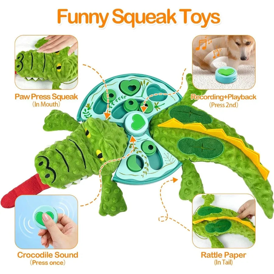 Migipaws Dog Puzzle ToySnuffle Mat for Dog Cat Enrichment Toys Pets Slow Feeders for Mental Training Plush Puzzle and Recording