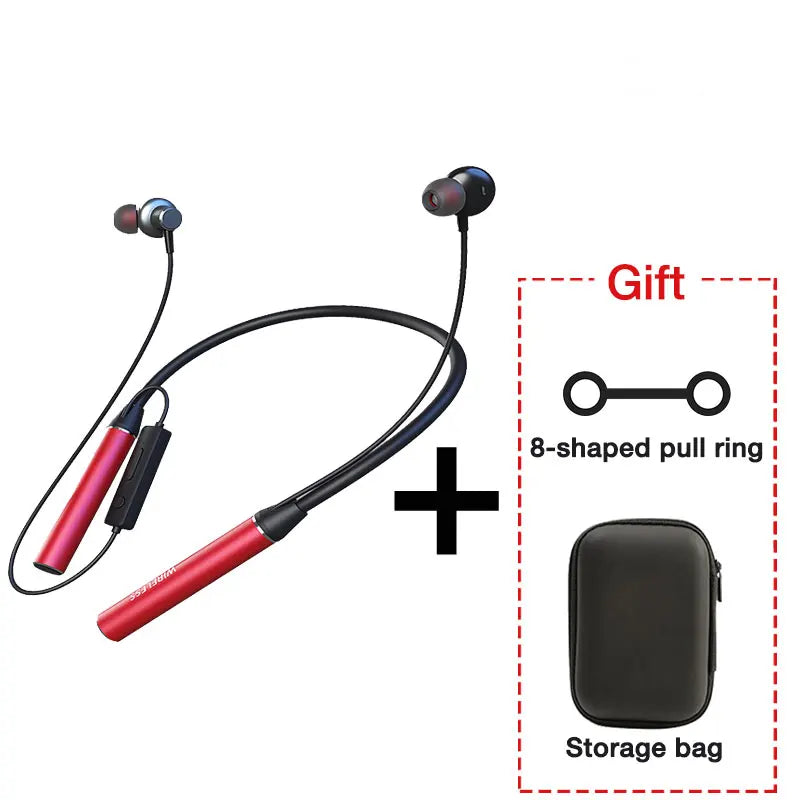 EARDECO 180 Hours Endurance Bluetooth Headphone Neckband Bass Wireless Headphones Neck Stereo Earphone Phone Headset with Mic TF