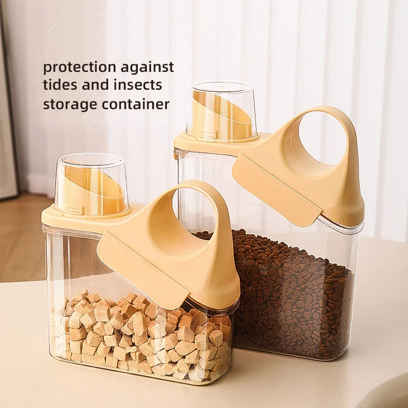 HOOPET Cat Food Storage Bucket Dog Food Sealed Moisture Resistant Grain Storage Cat Feed Canister Storage Box Storage Volume