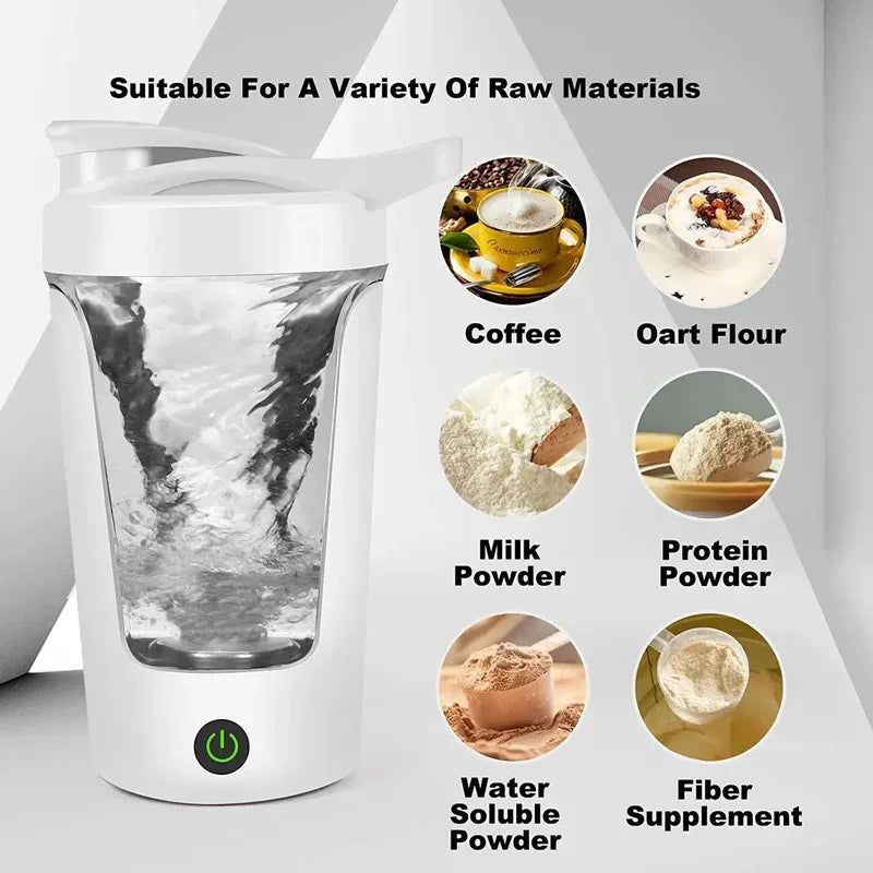 2026New 450ml Blenders Cup Electric Mixing Cup Portable Protein Powder Shaker Bottle Mixer For Travel Home Office Kitchen Tools