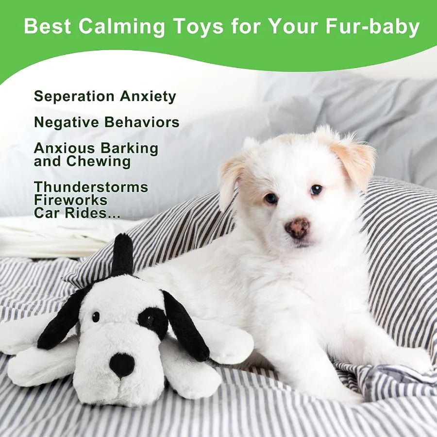 Heartbeat Toy Warm Heat Heartbeat Stuffed Animal for Dog Anxiety Relief Toy Dog Calming Toy for Puppy Behavioral Aid Training S