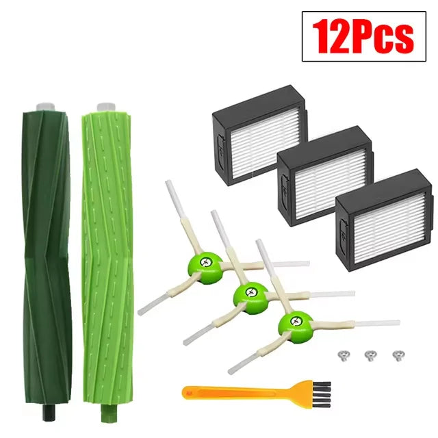 Replacement Parts Compatible for iRobot Roomba E I J Series E5 E6 i7 i6 i1 i2 i3 i3+ i4 i8 Rubber Side Brush Filter Dust Bags
