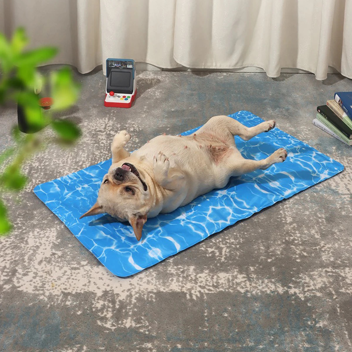 Gel-Filled Cooling Pad for Pets - Waterproof PVC Mat with Hot-Composite Edges, S/M/L (11.8-25.5in) Prevents Heatstroke