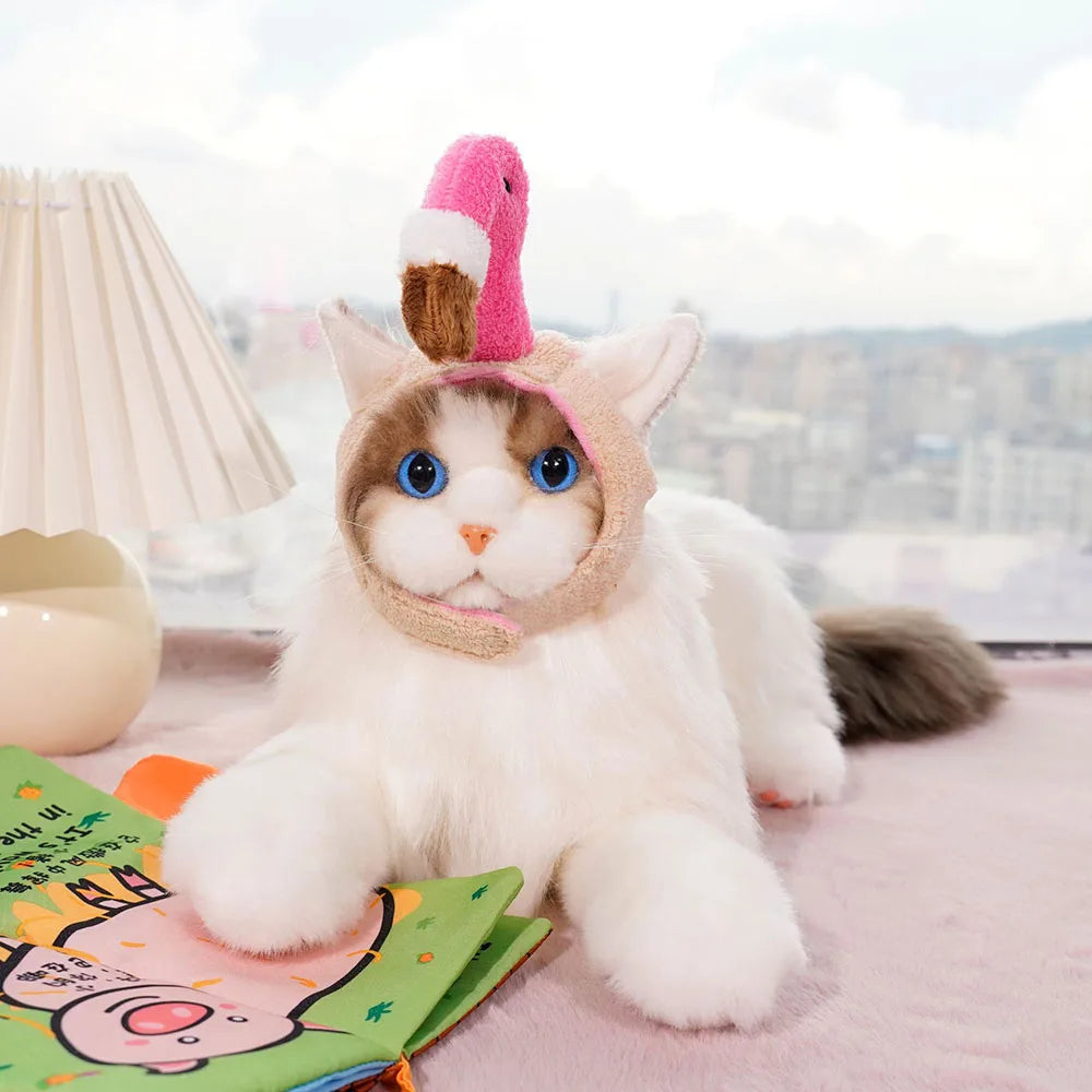 Pet Head Adorable Cat & Dog Beanie Cute & Soft Fleece Kitten Hat Puppy Headwear for Halloween and Christmas Pet Cap Accessories