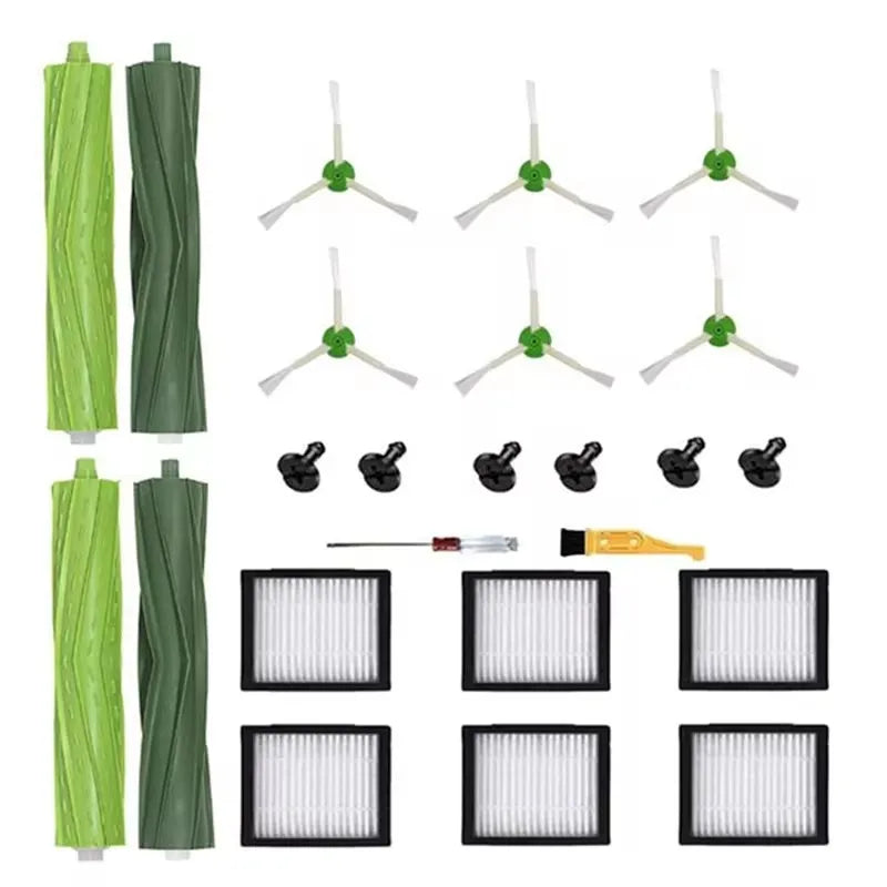 Replacement Parts Compatible for iRobot Roomba E I J Series E5 E6 i7 i6 i1 i2 i3 i3+ i4 i8 Rubber Side Brush Filter Dust Bags