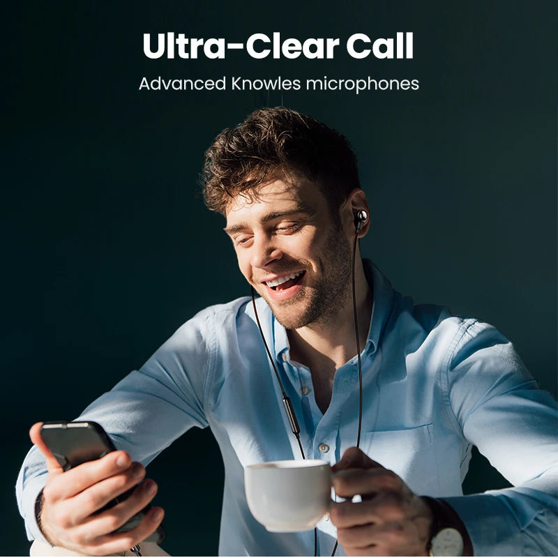 UGREEN USB Type C Earbuds Wired Earphones Microphone Headphones HiFi Stereo For iPhone 15 Pro Max Macbook Samsung Galaxy S21